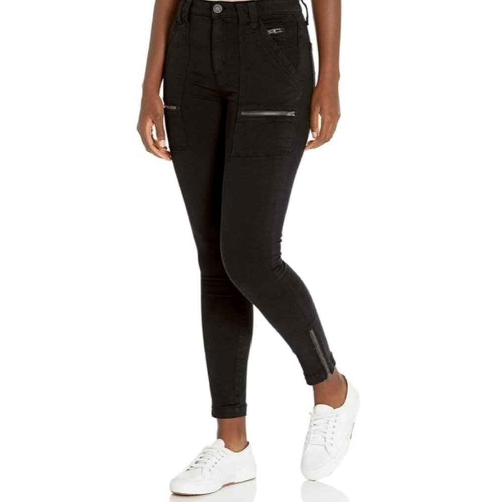 Anthropologie Joie | Sexy Coated Faux Leather Denim | High Rise ! Cargo … - Picture 1 of 10